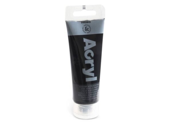 Colore acrilico Primo in tubetto in polietilene 75 ml nero 420TA75800