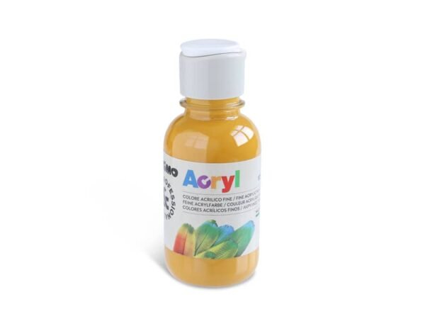 Colore acrilico Primo in bottiglia PET con tappo dosatore 125 ml ocra - 402TA125270