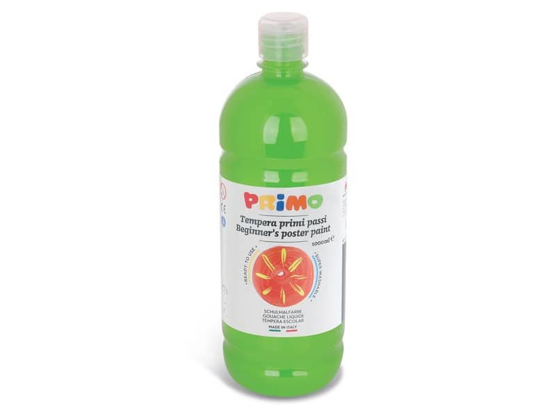 Tempera brillante in bottiglia in PET Primo Primi Passi 1000 ml verde chiaro 204BR1000600