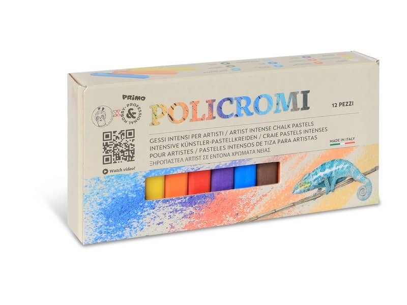 Gessi policromi per artisti Primo in conf. da 12 colori assortiti 020GC12I