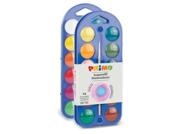 Acquerelli Primo  25 mm in conf. da 24 colori assortiti - 111A24B