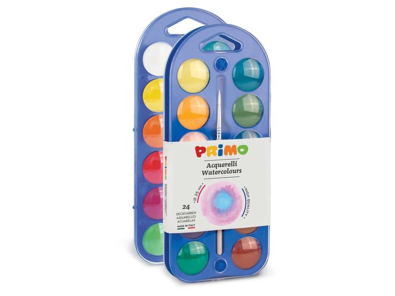 Acquerelli Primo  25 mm in conf. da 24 colori assortiti – 111A24B