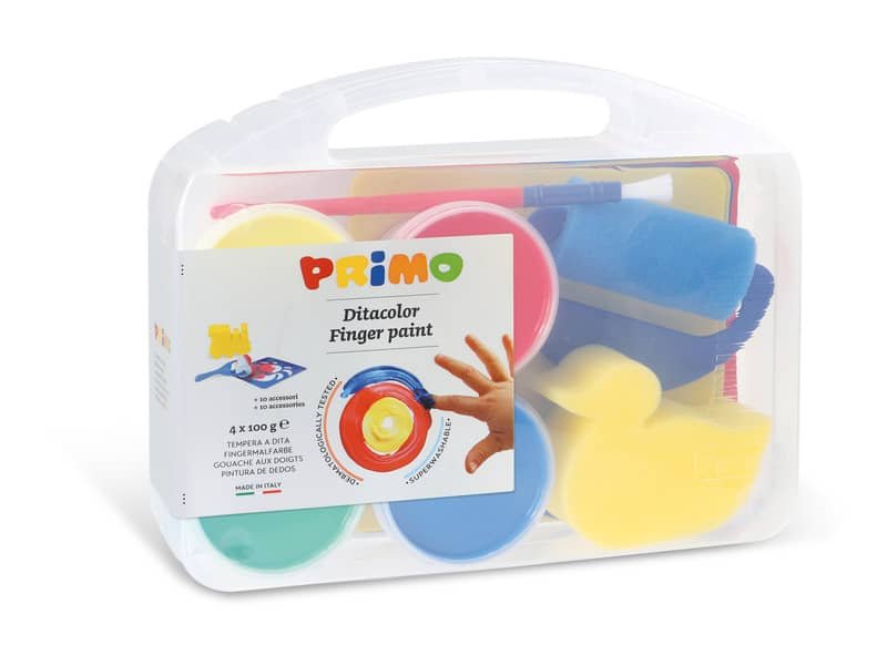 Set colori a dita Primo conf. 4 – colori e accessori assortiti 823VTDP