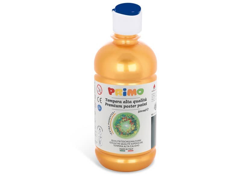 Tempera brillante in bottiglia in PET Primo Primi Passi 500 ml oro 201TL500920