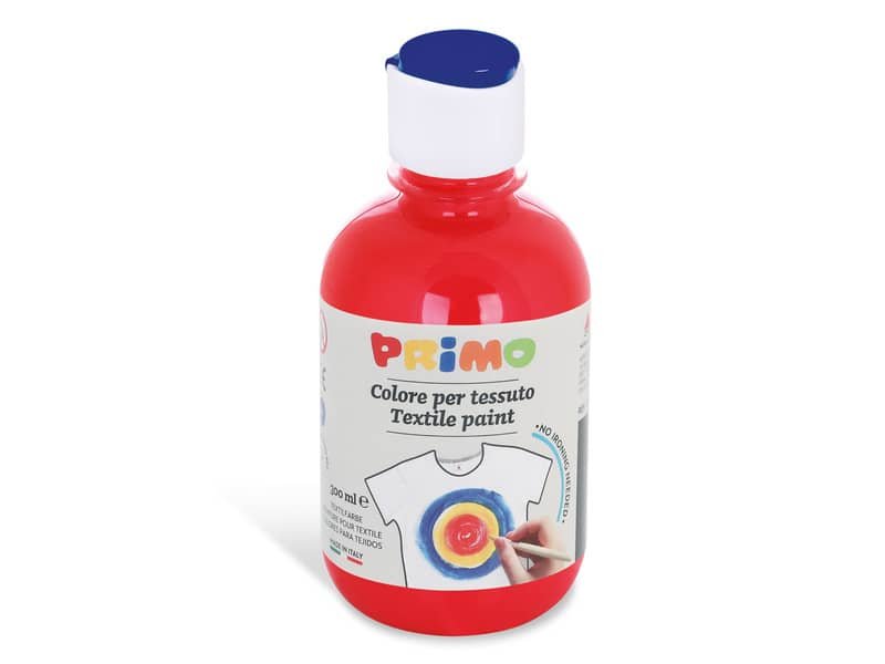 Colore per tessuto in bottiglia Primo con tappo dosatore 300 ml vermiglione – 411TX300300