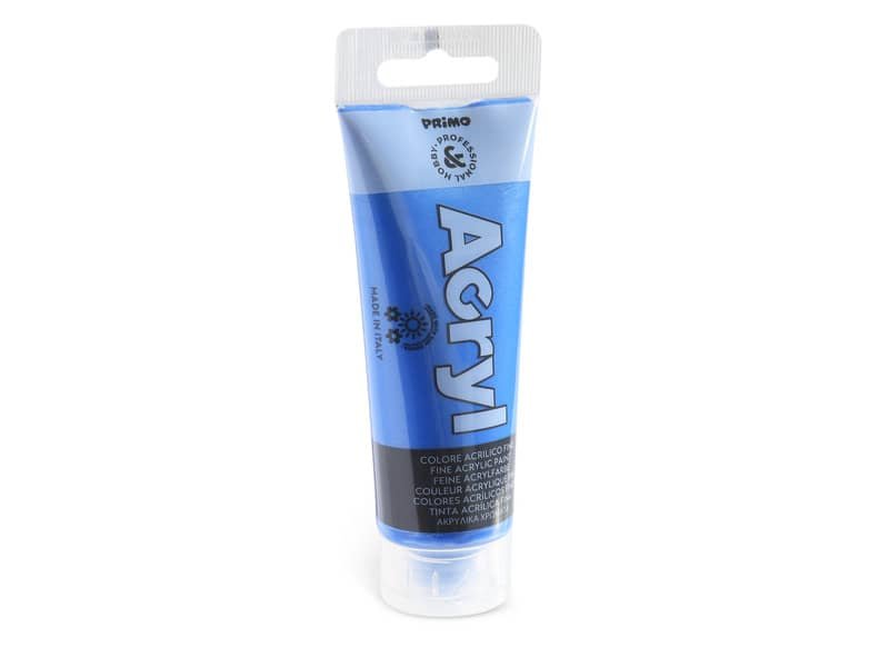 Colore acrilico Primo in bottiglia PET con tappo dosatore 75 ml blu – 420TAM75521
