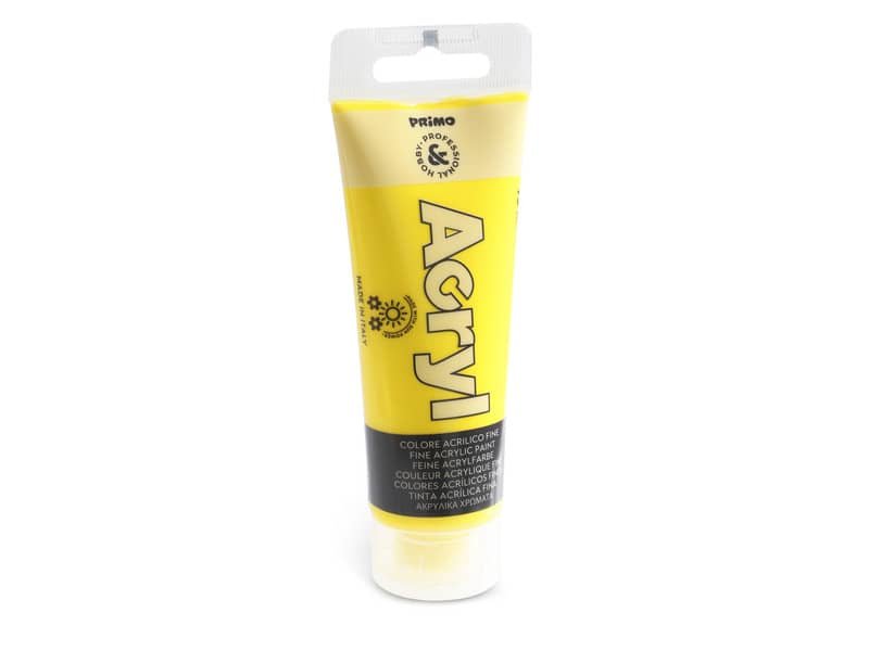Colore acrilico Primo in tubetto in polietilene 75 ml giallo primario 420TA75201