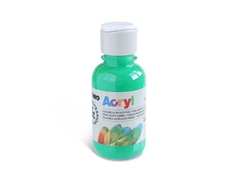 Colore acrilico Primo in bottiglia PET con tappo dosatore 125 ml verde brillante – 402TA125610