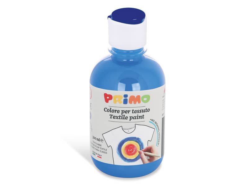 Colore per tessuto in bottiglia Primo con tappo dosatore 300 ml ciano – 411TX300501