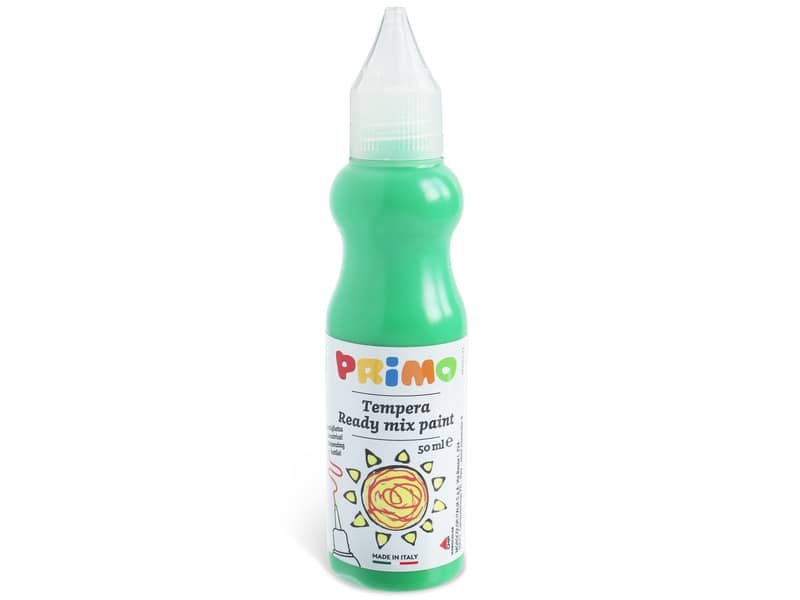 Tempera brillante Primo in bottiglia con becuccio 50 ml verde brillante 2001BR50610