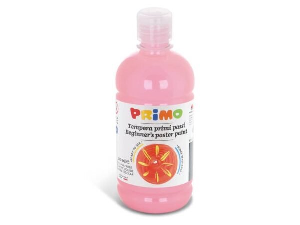Tempera brillante in bottiglia in PET Primo Primi Passi 500 ml rosa 202BR500330