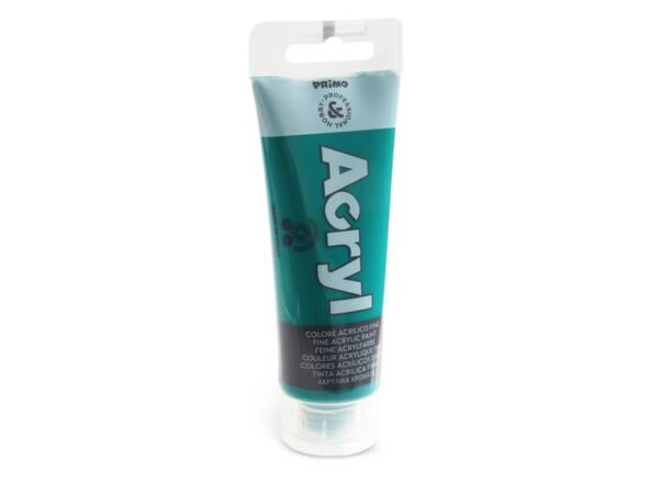 Colore acrilico Primo in bottiglia PET con tappo dosatore 75 ml verde smeraldo - 420TA75641