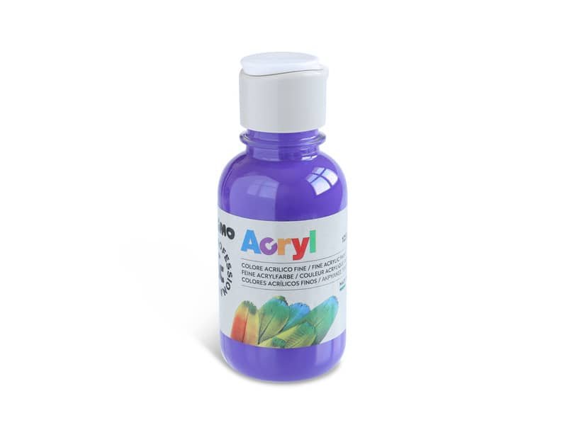 Colore acrilico Primo in bottiglia PET con tappo dosatore 125 ml viola 402TA125400