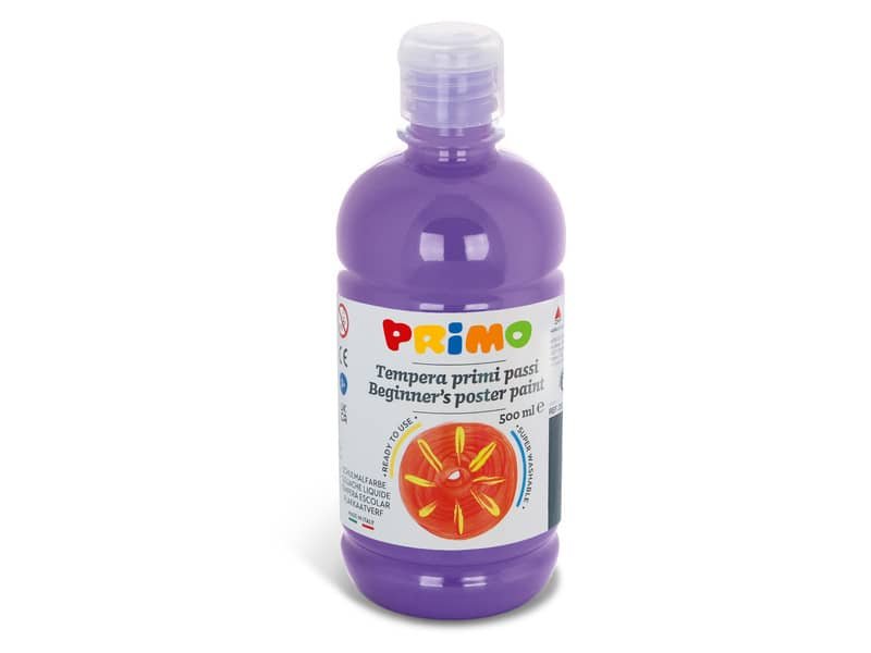 Tempera brillante in bottiglia in PET Primo Primi Passi 500 ml lilla 202BR500450
