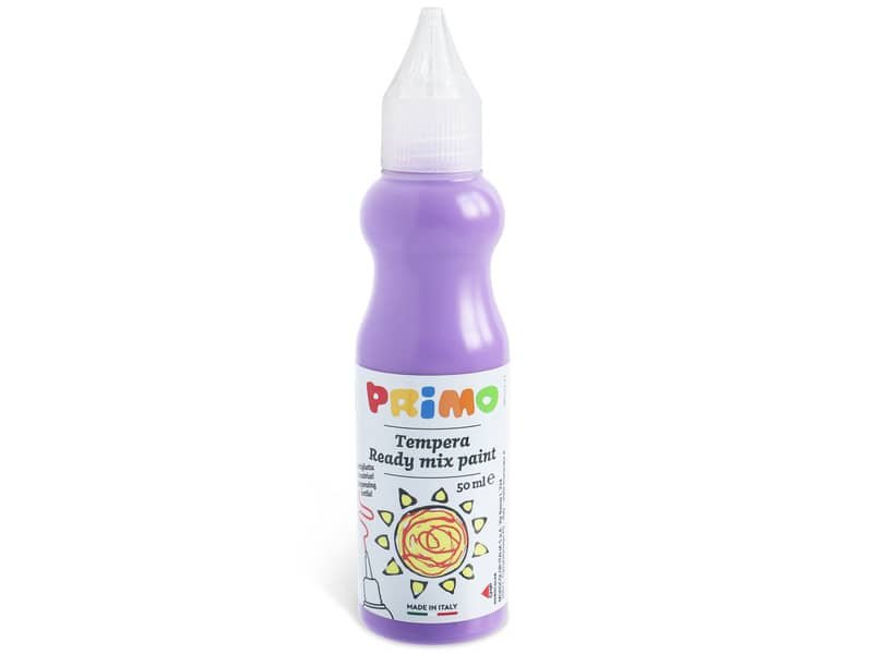 Tempera brillante Primo in bottiglia con becuccio 50 ml lilla 2001BR50450