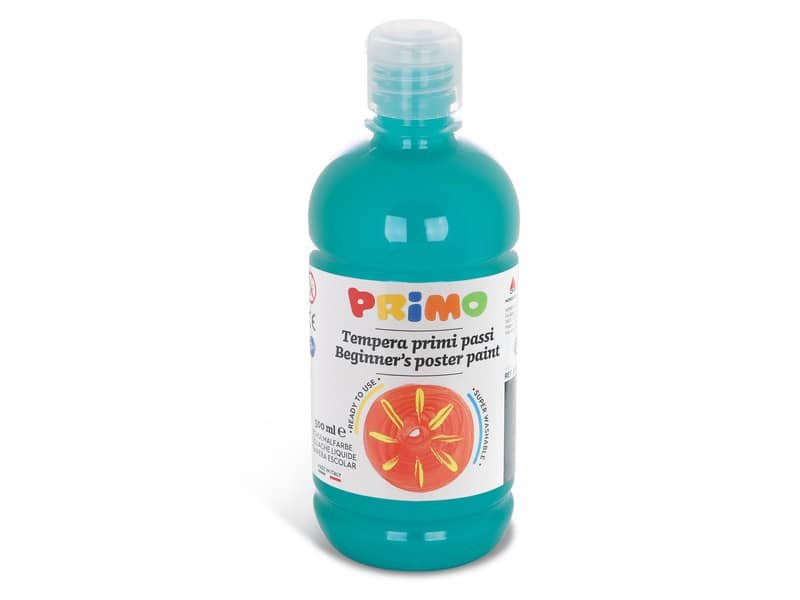 Tempera brillante in bottiglia in PET Primo Primi Passi 500 ml turchese 202BR500560