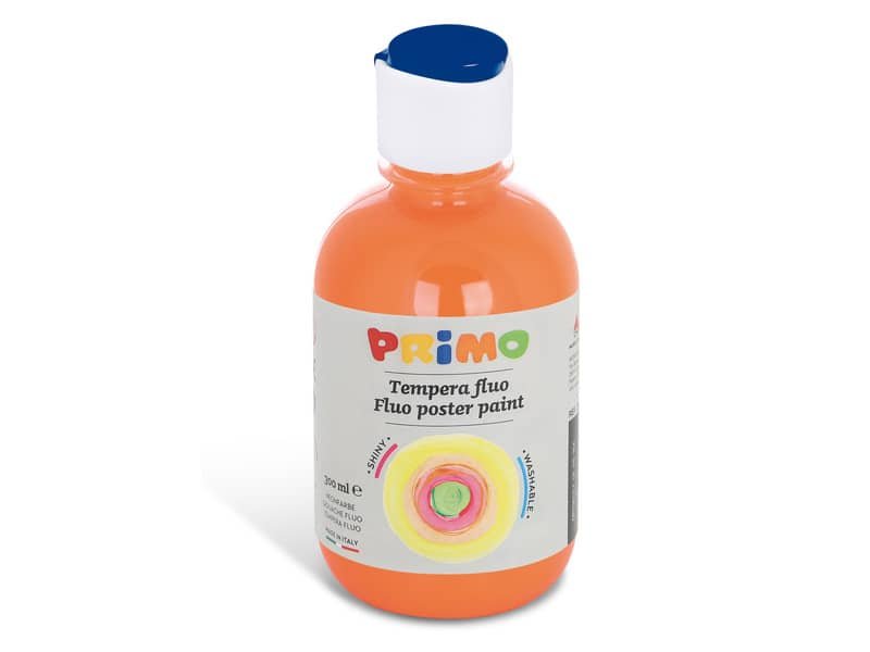 Tempera in bottiglia primi passi Primo 300 ml arancione fluo 255TF300250