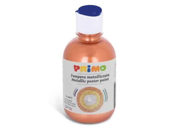 Tempera pronta metallizzata Primo con tappo misuratore 300 ml rame 233TM300930