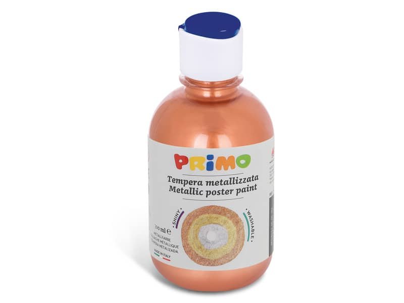 Tempera pronta metallizzata Primo con tappo misuratore 300 ml rame 233TM300930