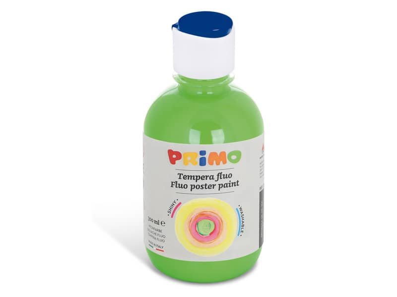 Tempera in bottiglia primi passi Primo 300 ml verde brillante fluo 255TF300610