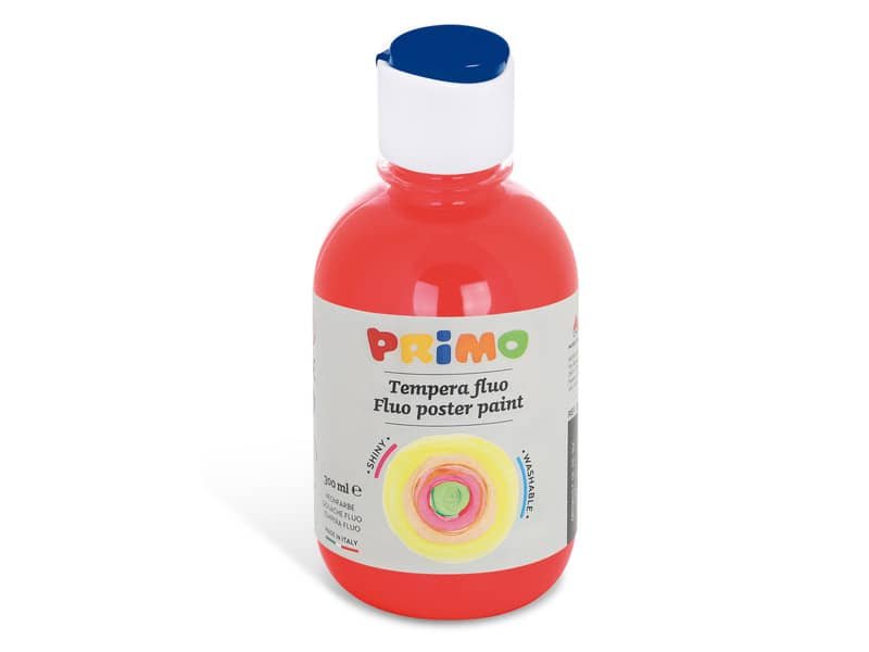 Tempera in bottiglia primi passi Primo 300 ml vermiglio fluo 255TF300300