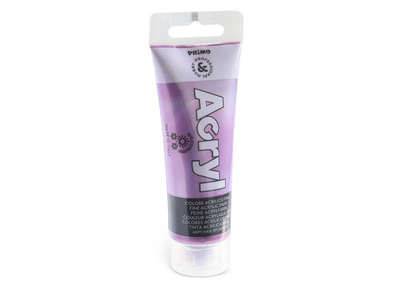 Colore acrilico Primo in bottiglia PET con tappo dosatore 75 ml viola rosso – 420TAM75420