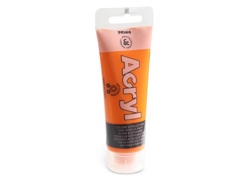 Colore acrilico Primo in bottiglia PET con tappo dosatore 75 ml arancione – 420TA75250