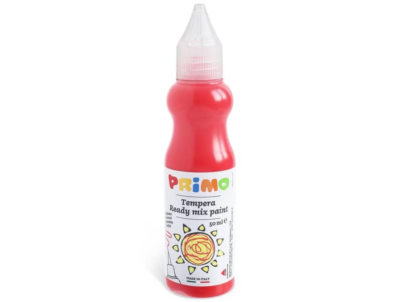 Tempera brillante Primo in bottiglia con becuccio 50 ml vermiglio 2001BR50300