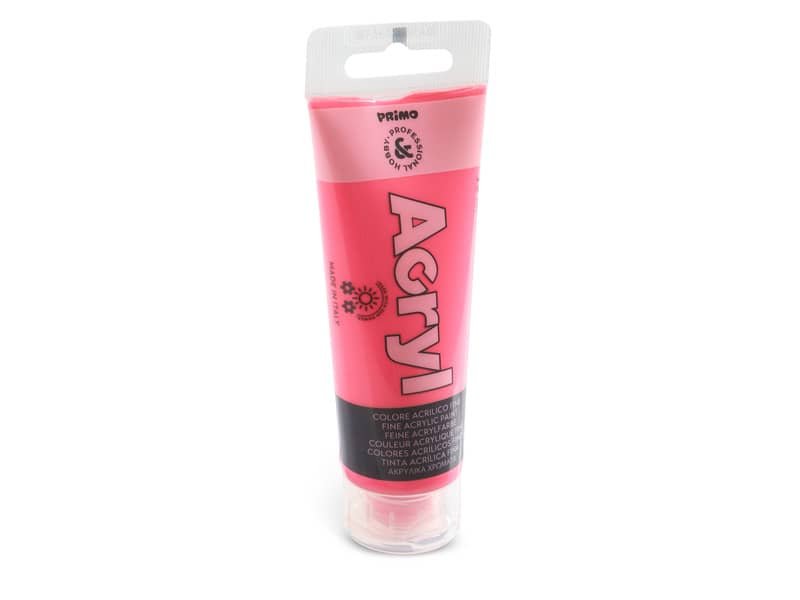 Colore acrilico Primo in bottiglia PET con tappo dosatore 75 ml rosa fluo 420TAF75370