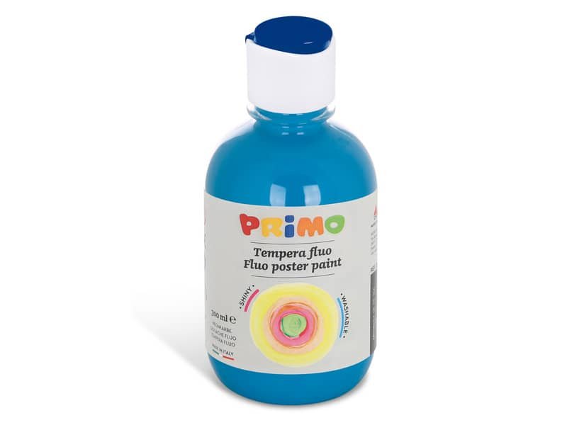 Tempera in bottiglia primi passi Primo 300 ml turchese fluo 255TF300560