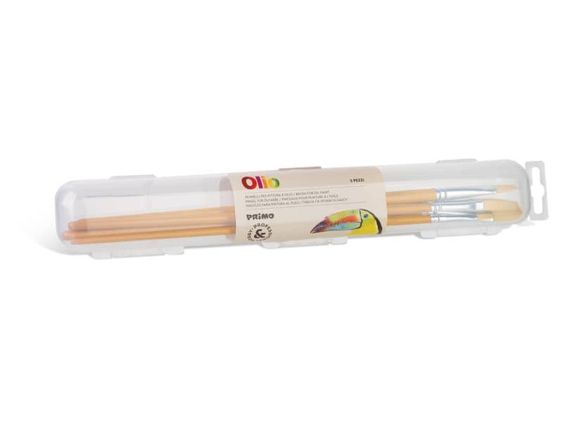 Portapennelli con pennelli Primo uso colori a olio 1243P5O