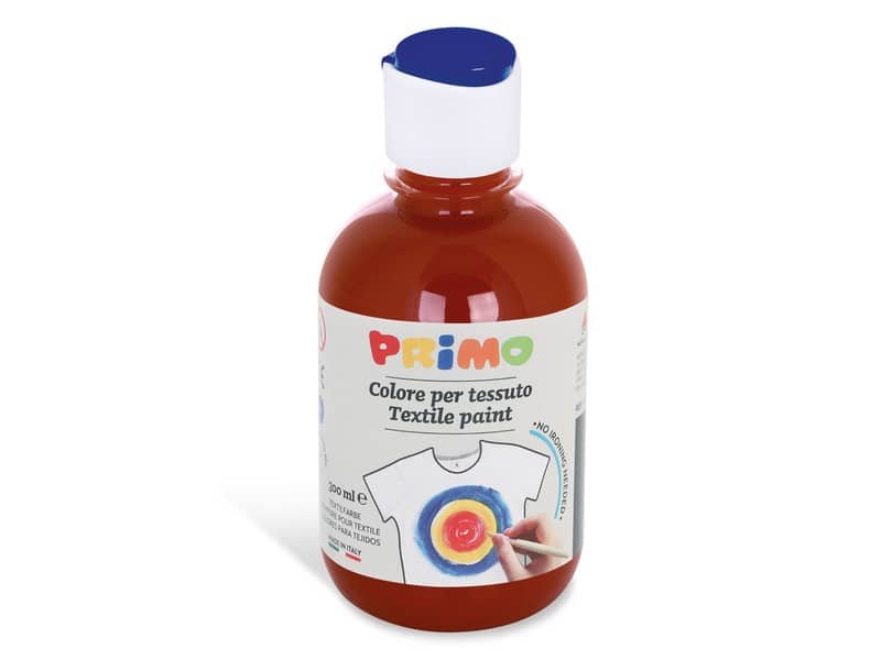 Colore per tessuto in bottiglia Primo con tappo dosatore 300 ml terra Siena bruciata – 411TX300730