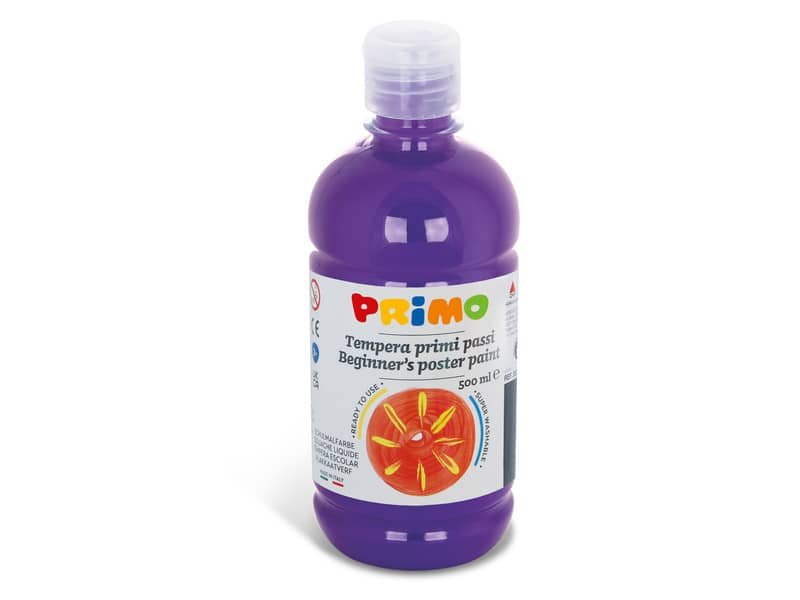 Tempera brillante in bottiglia in PET Primo Primi Passi 500 ml viola 202BR500400