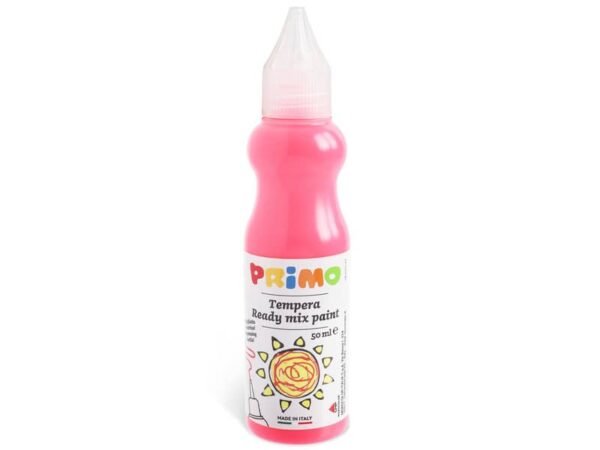 Tempera brillante Primo in bottiglia con becuccio 50 ml rosa fluo 2001BRF50370