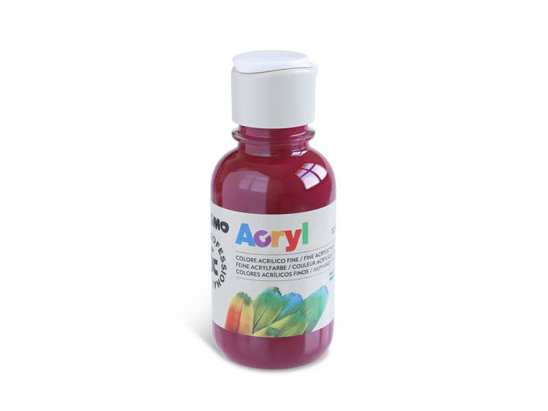 Colore acrilico Primo in bottiglia PET con tappo dosatore 125 ml bordeaux – 402TA125320