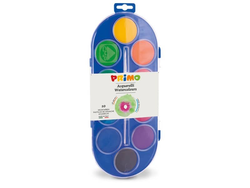 Acquerelli Primo  44 mm in conf. da 10 colori assortiti – 120A10SG