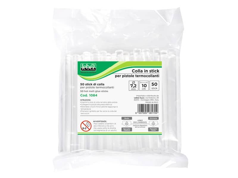 Colla a caldo Lebez diametro 7,2 mm – confezione 50 pezzi 1084