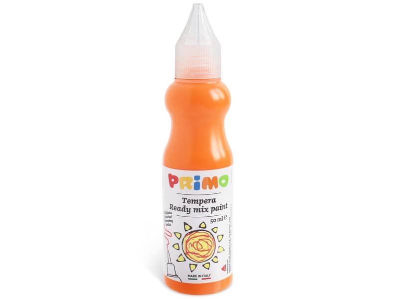 Tempera brillante Primo in bottiglia con becuccio 50 ml arancio 2001BR50250