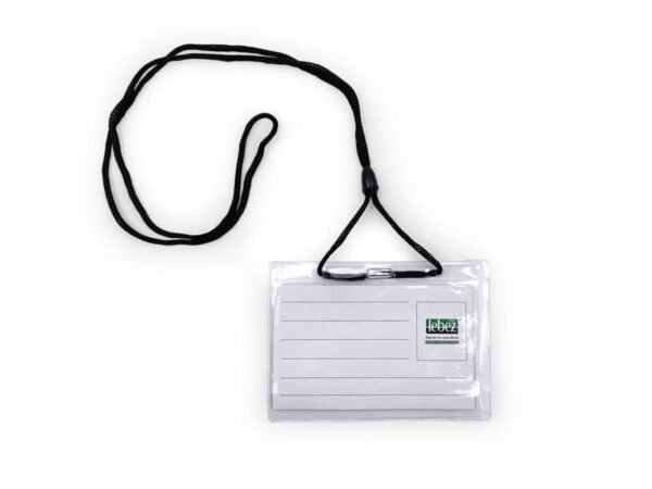 Portabadge con cordoncino Lebez colore nero 31-100-N