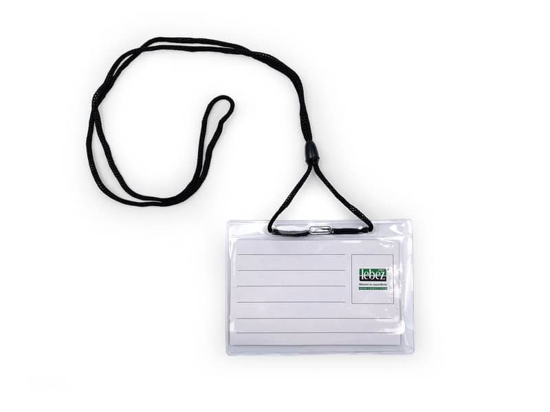 Portabadge con cordoncino Lebez colore nero 31-100-N