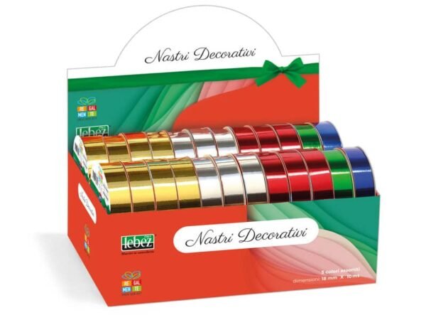 Nastro regalo Lebez 18x10 mt - metallizzato 60397