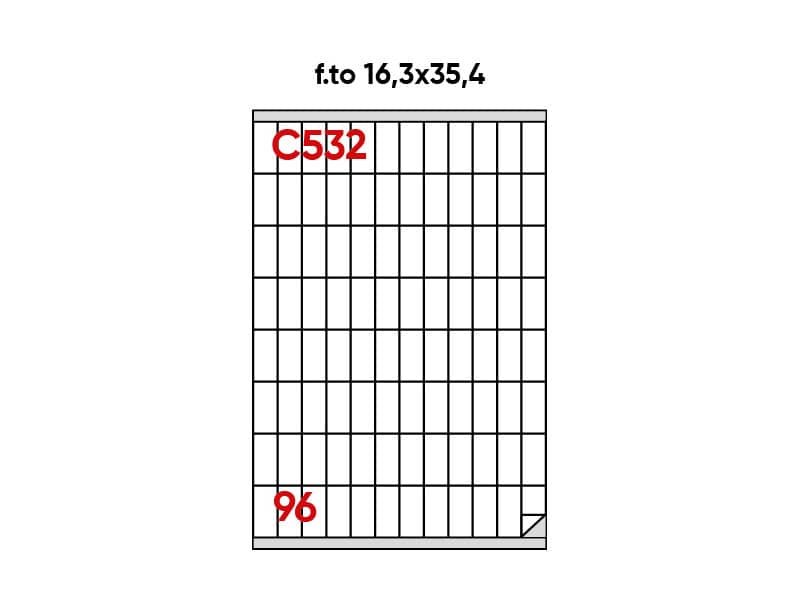 Etichette bianche permanenti Copiatabu Markin 16,3×35,4 mm X210C532