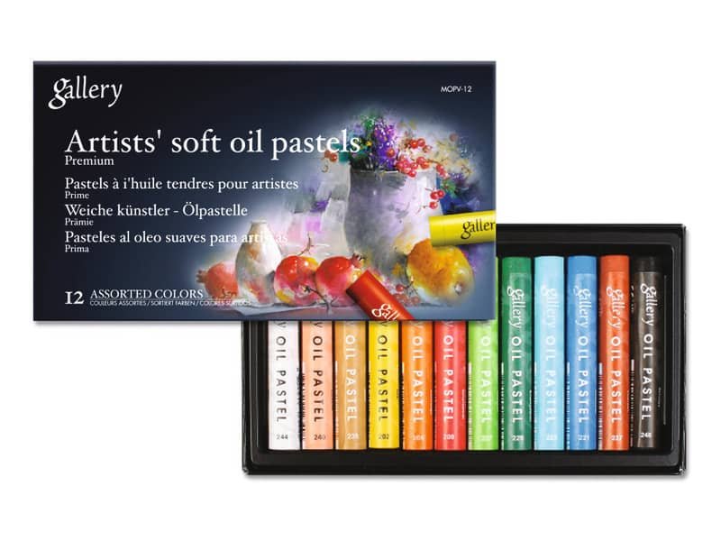 Pastelli a olio tondi per artisti CWR 12 colori assortiti 12762/12
