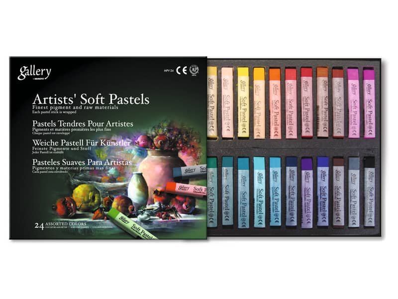 Pastelli quadrati morbidi CWR 24 colori assortiti 06558/24