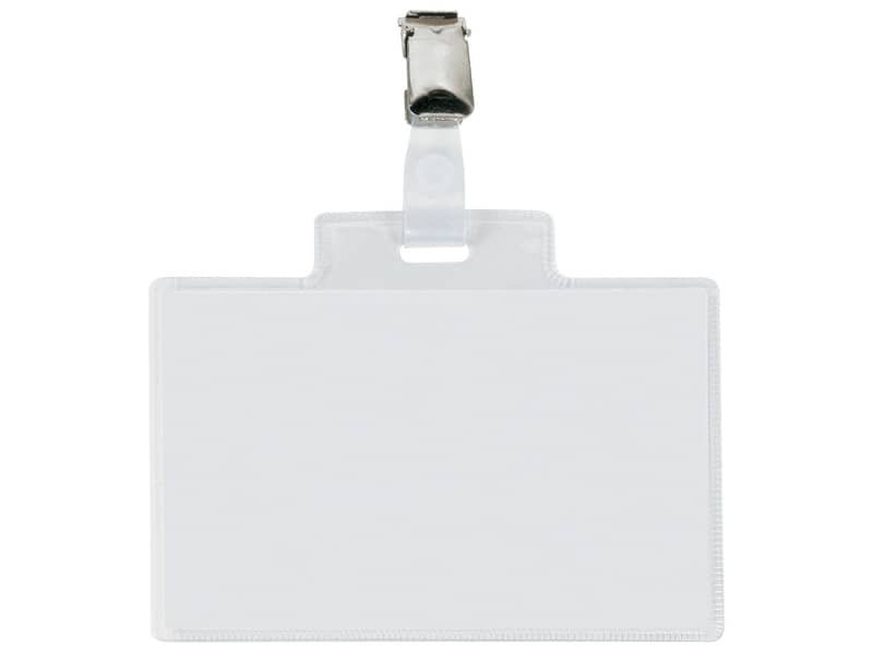 Targa portabadge con clip Sei Rota PASS 4E – formato 11×7 cm 318214 6 -14