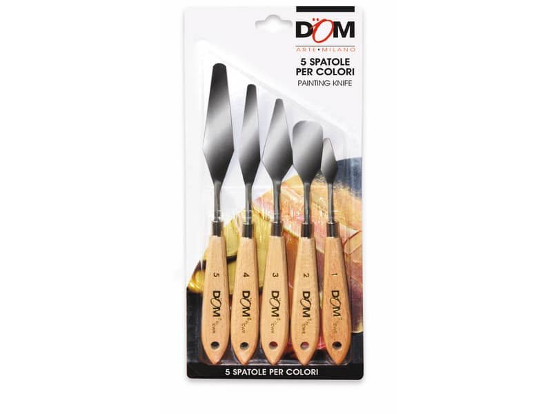 Spatole per colori a olio CWR 5 misure diverse 10919