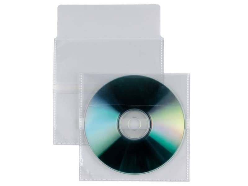 Busta trasparente porta CD/DVD adesiva Sei Rota formato 12,5×12 cm 430102 CF.20 -14