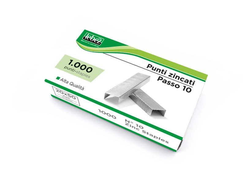 Punti zincati Lebez misura 9×4 mm  P-10
