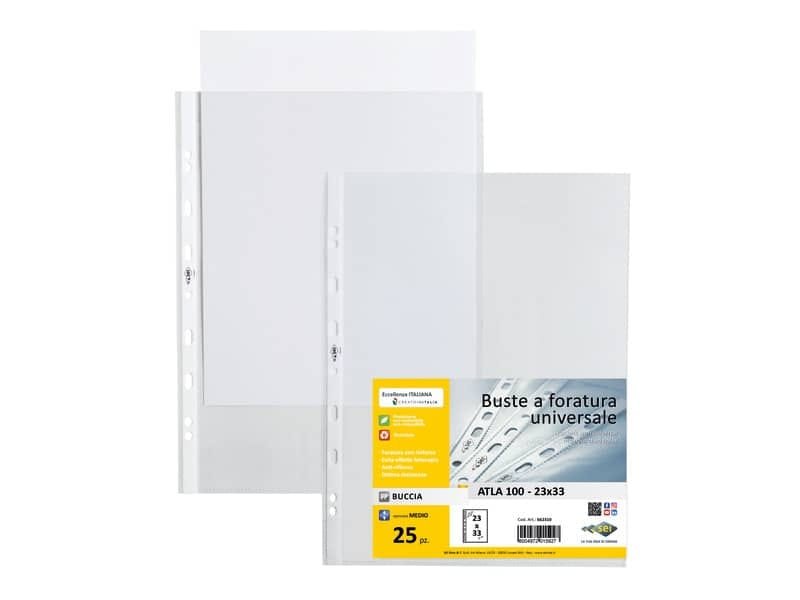 Buste a perforazione universale Sei Rota ATLA buccia arancia formato 22×33 cm – 10/100 – 662310 CF32-14