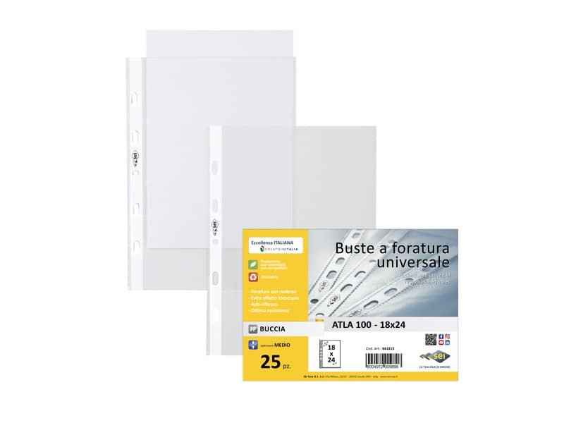 Buste a perforazione universale Sei Rota ATLA buccia arancia formato 18×24 cm 661815